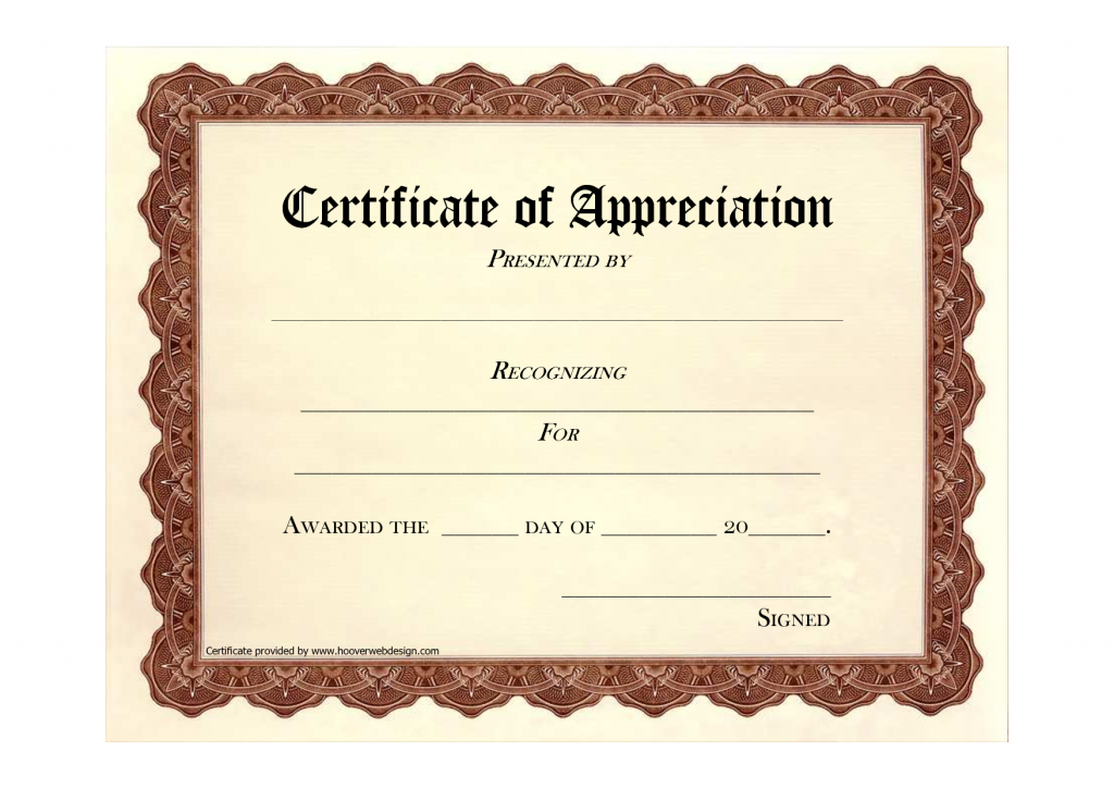 Free certificate of recognition-templates
