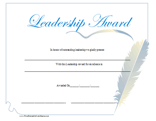 awards-Leadership-Award-Template