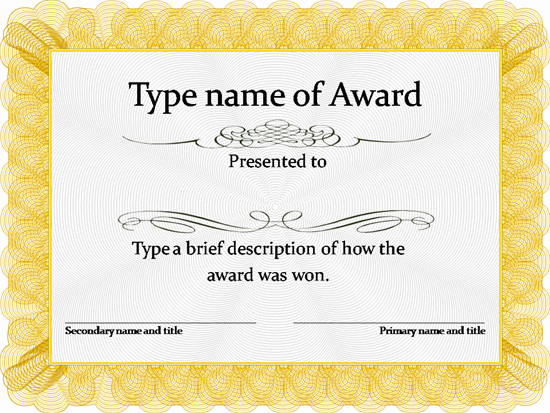 awards-sasles-Certificates-Free-Templates-yellow