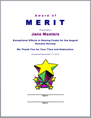 Merit-Award-Template