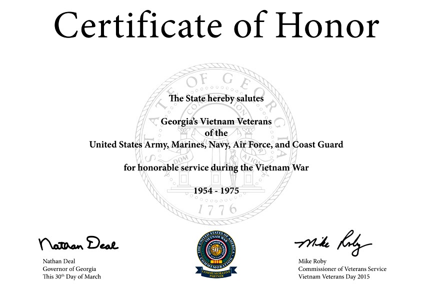 samples-Blank Certificate of Honor Sample