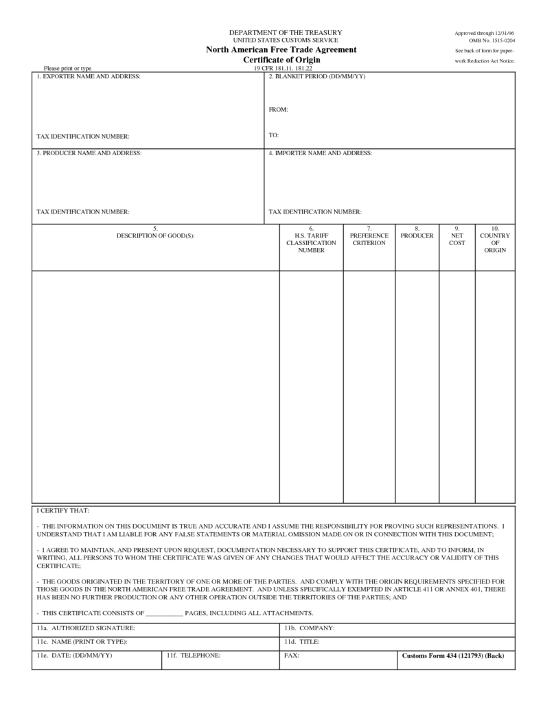 Generic Certificate Of Origin Template from www.certificatestemplate.com