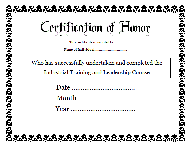 free-new-Blank-Certificate-of-Honor-template