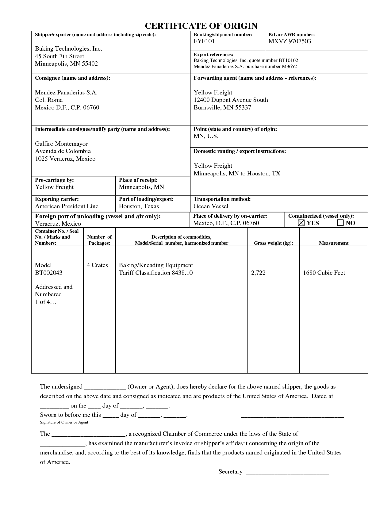 ec certificate of origin Pertaining To Certificate Of Origin Template Word