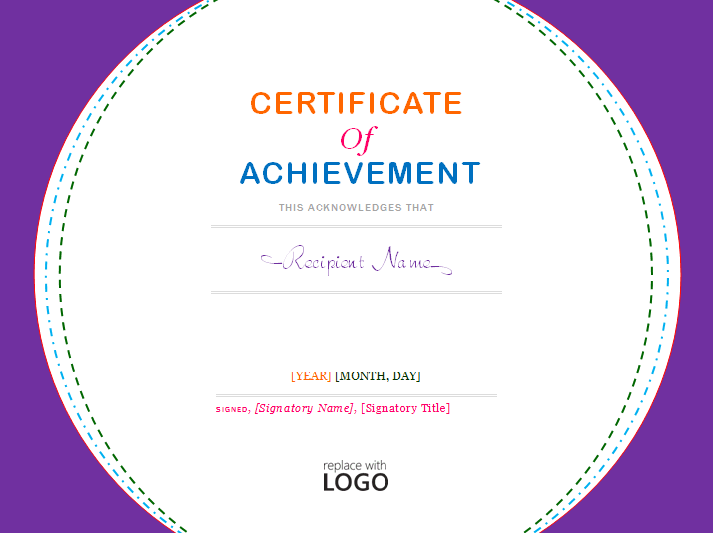 purple-Certificate-of-Achievement-Template