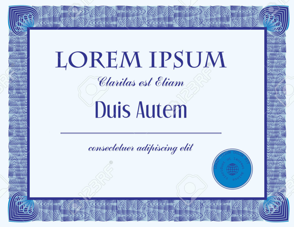 Blue-Award-Certificate-Template-Stock-photo