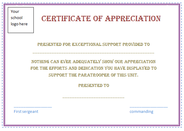 Certificate-of-appreciation-template-Purple-Border