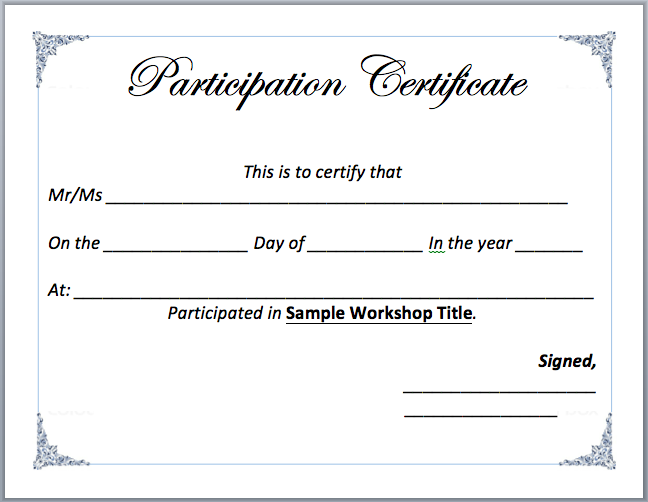 Participation-certificate-templates-printable