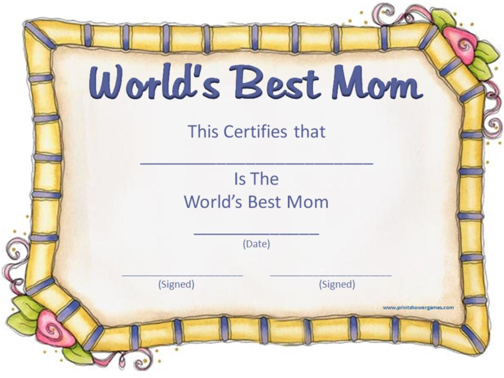 free-Certificate-aof-Best-Mother-Template