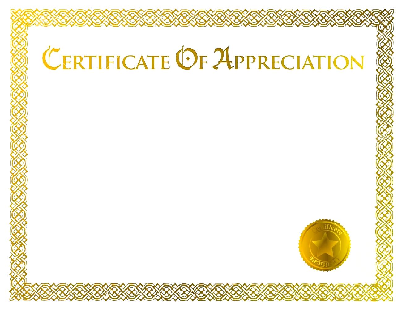 Blank Certificate Of Appreciation Templates
 Blank Certificate Templates For Word Free