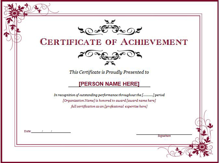 word-achievement-award-certificate