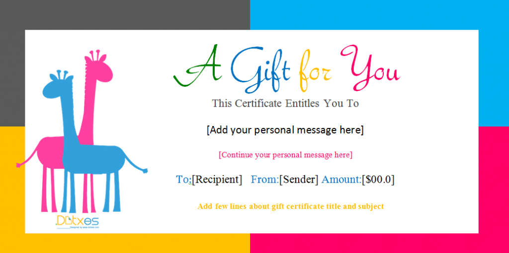 animals-sample-gift-certificate-template