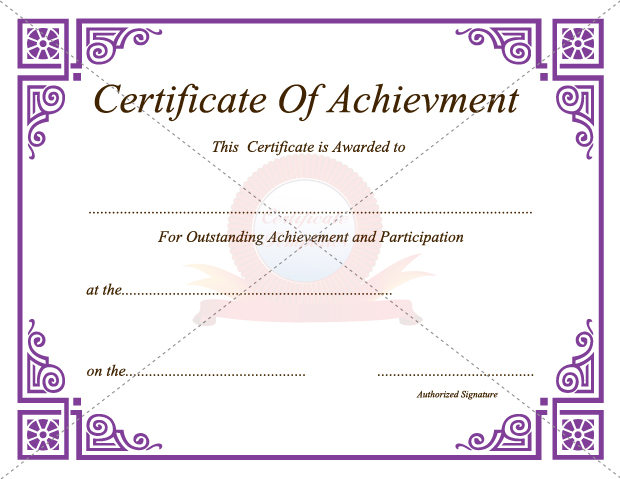 purple-seal-achievement-certificate-template