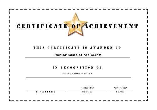 Achievement Certificate Template from www.certificatestemplate.com