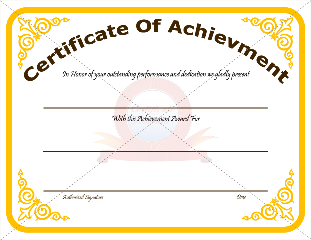 yellow-achievement-certificate-template