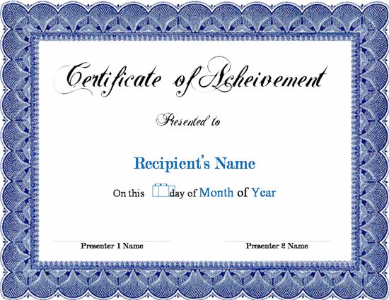 certificate-of-achievement-templates