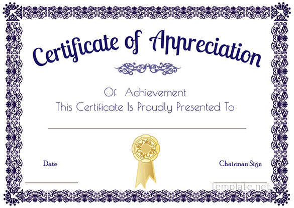 Appreciation-blank-certificate-template-sample