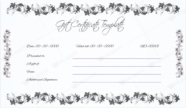 Blank Gift Certificate Template from www.certificatestemplate.com