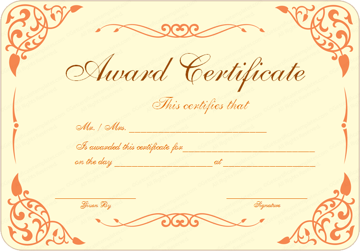 award-certificate-templateformal-award-certificate-templates-formal