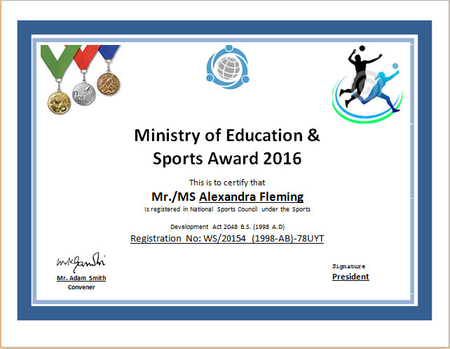 awards-Sports-Certificate Templates