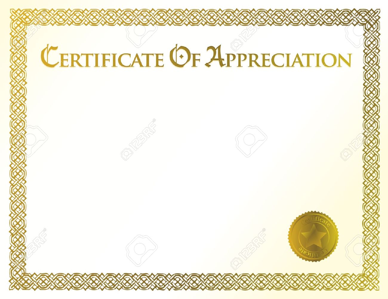 Certificate Of Appreciation Design Template Free Download Pertaining To Gratitude Certificate Template