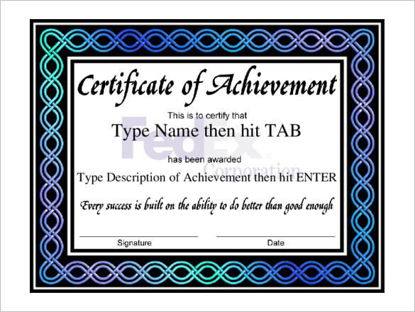 Free-Professional-Certificate-of-Achievement-sample