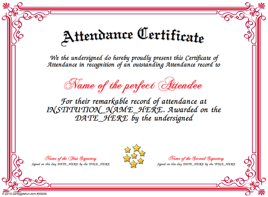 pink-Perfect-attendance-certificate