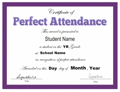 purple-Perfect-attendance-certificate