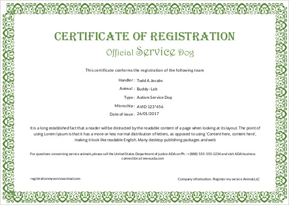 service-dog-certificate-template