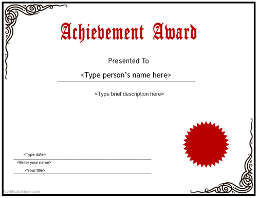 word-achievement-award-certificate-red-seal