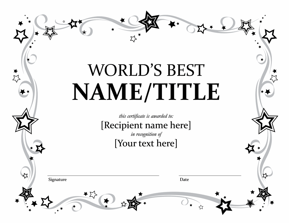 white-stars-word-achievement-award-certificate