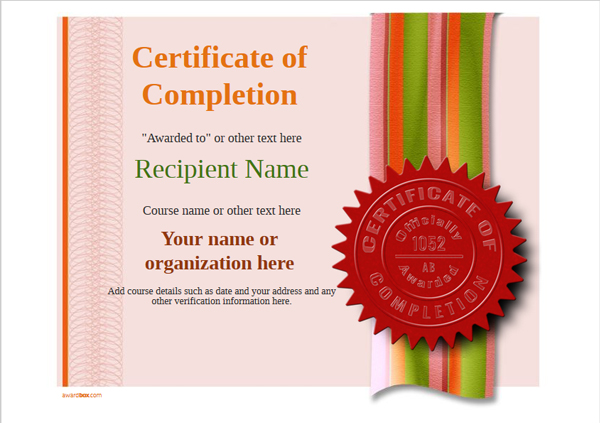certificate-of-completion-award-certificate-blank-red-seal-doc-template