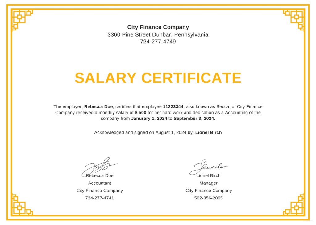 printable-doc-pdf-editable-Salary-Certificate-from-Employer-Template