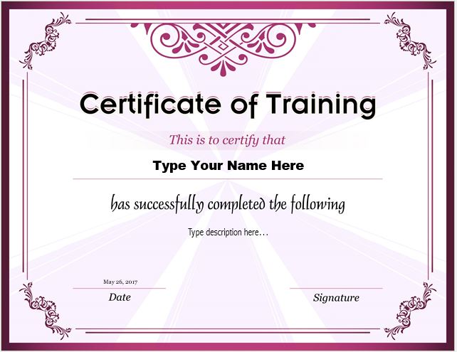 purple-Certificate-Of-Training-Template-Doc-Pdf-Formatted-Word
