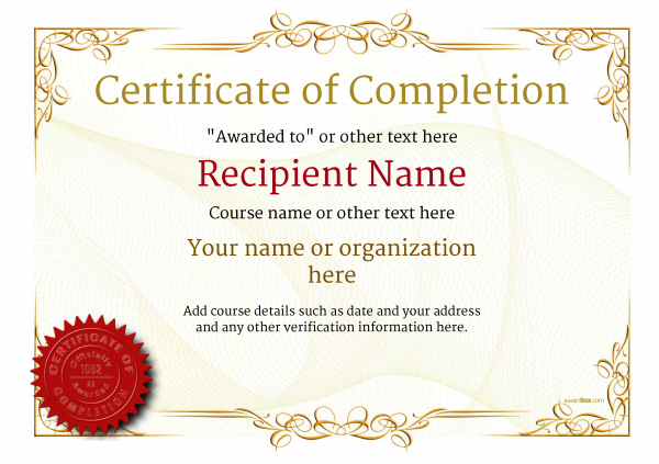 Certificates Of Completion Template from www.certificatestemplate.com