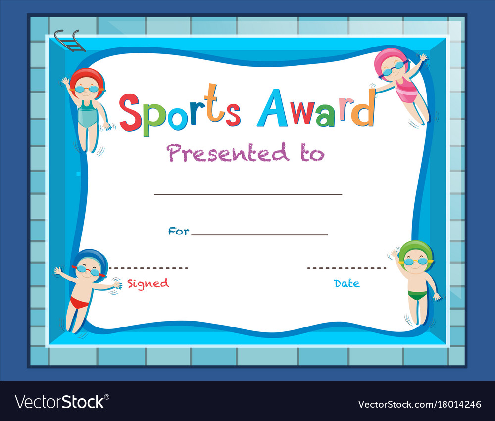 certificate-template-with-kids-swimming-vector-award