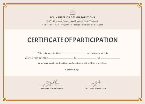 certificate-of-participation-template-yellow